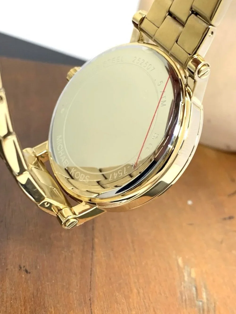 Michael Kors Women's Watch MK7547 Corey Quartz Black Dial Gold Tone Steel 38mm